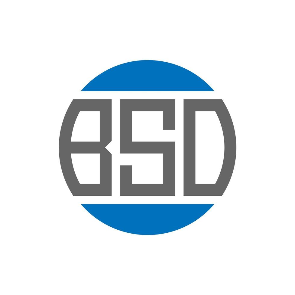 diseño de logotipo de letra bso sobre fondo blanco. concepto de logotipo de círculo de iniciales creativas de bso. diseño de letras bso. vector