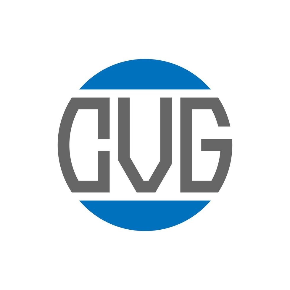 diseño de logotipo de letra cvg sobre fondo blanco. concepto de logotipo de círculo de iniciales creativas cvg. diseño de letras cvg. vector