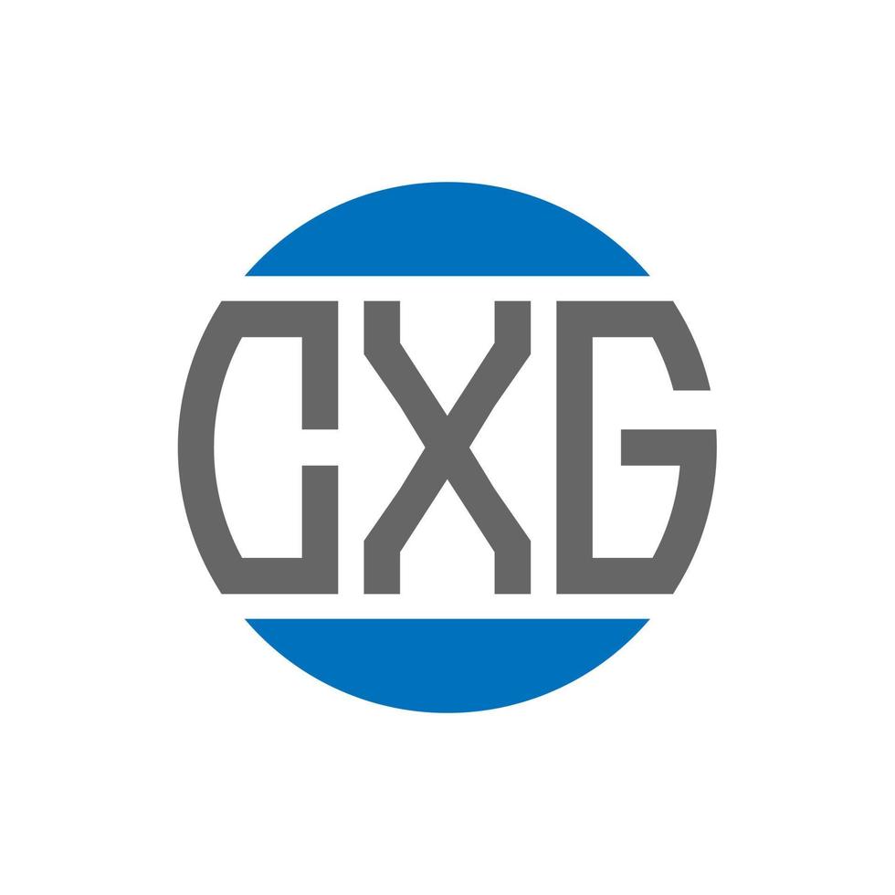 CXG letter logo design on white background. CXG creative initials circle logo concept. CXG letter design. vector