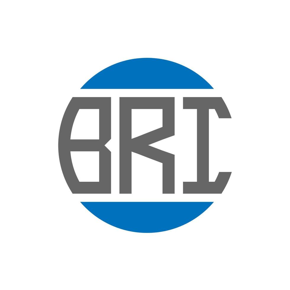 diseño de logotipo de letra bri sobre fondo blanco. concepto de logotipo de círculo de iniciales creativas de bri. diseño de letras bri. vector