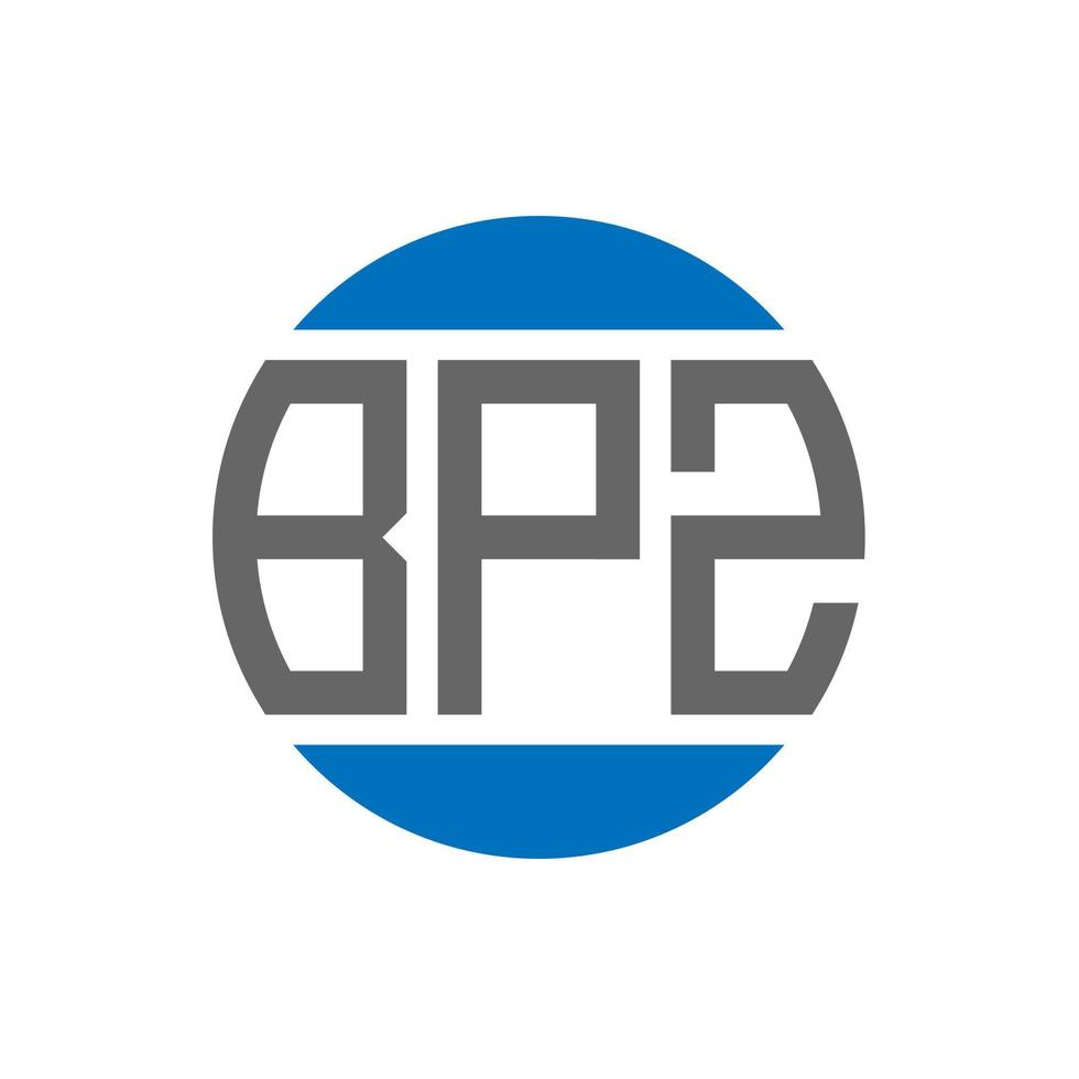 diseño de logotipo de letra bpz sobre fondo blanco. Concepto de logotipo de círculo de iniciales creativas de bpz. diseño de letras bpz. vector