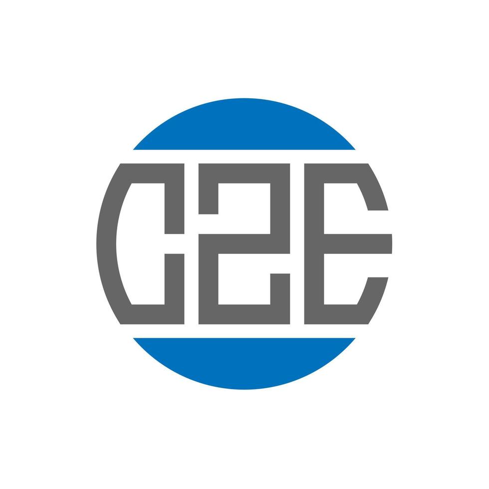 CZE letter logo design on white background. CZE creative initials circle logo concept. CZE letter design. vector