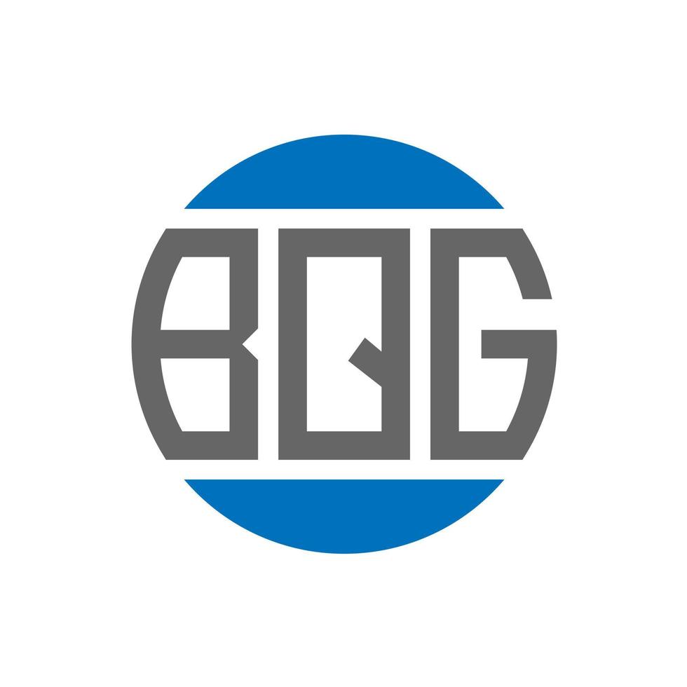 diseño de logotipo de letra bqg sobre fondo blanco. concepto de logotipo de círculo de iniciales creativas bqg. diseño de letras bqg. vector