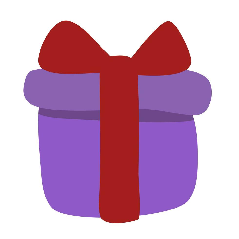 purple gift box vector