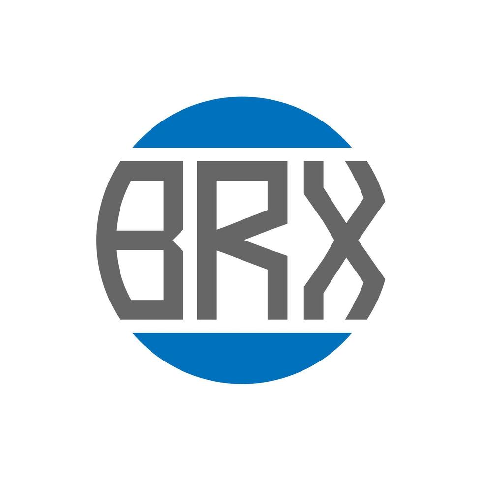 BRX letter logo design on white background. BRX creative initials circle logo concept. BRX letter design. vector