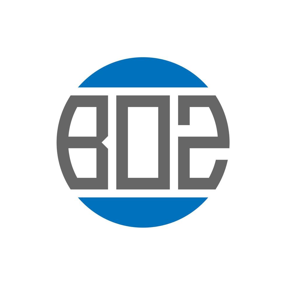 diseño de logotipo de letra boz sobre fondo blanco. concepto de logotipo de círculo de iniciales creativas de boz. diseño de letras boz. vector
