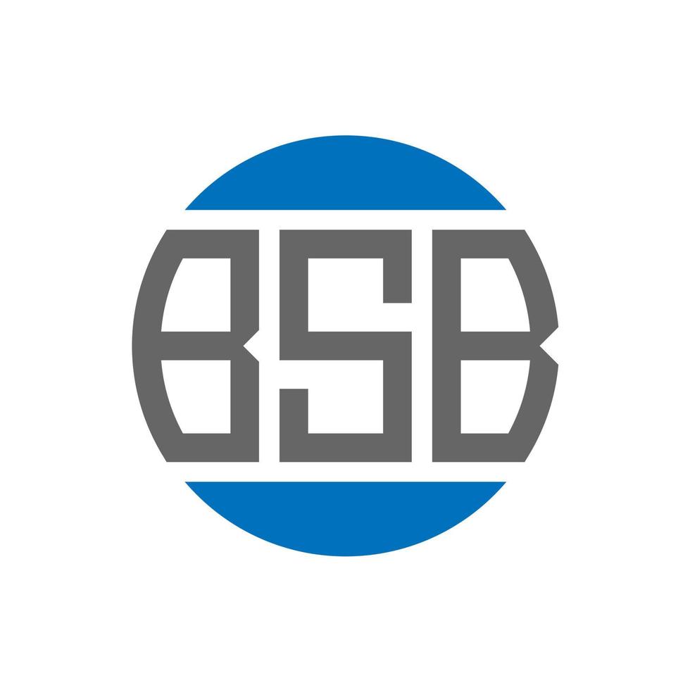 BSB letter logo design on white background. BSB creative initials circle logo concept. BSB letter design. vector