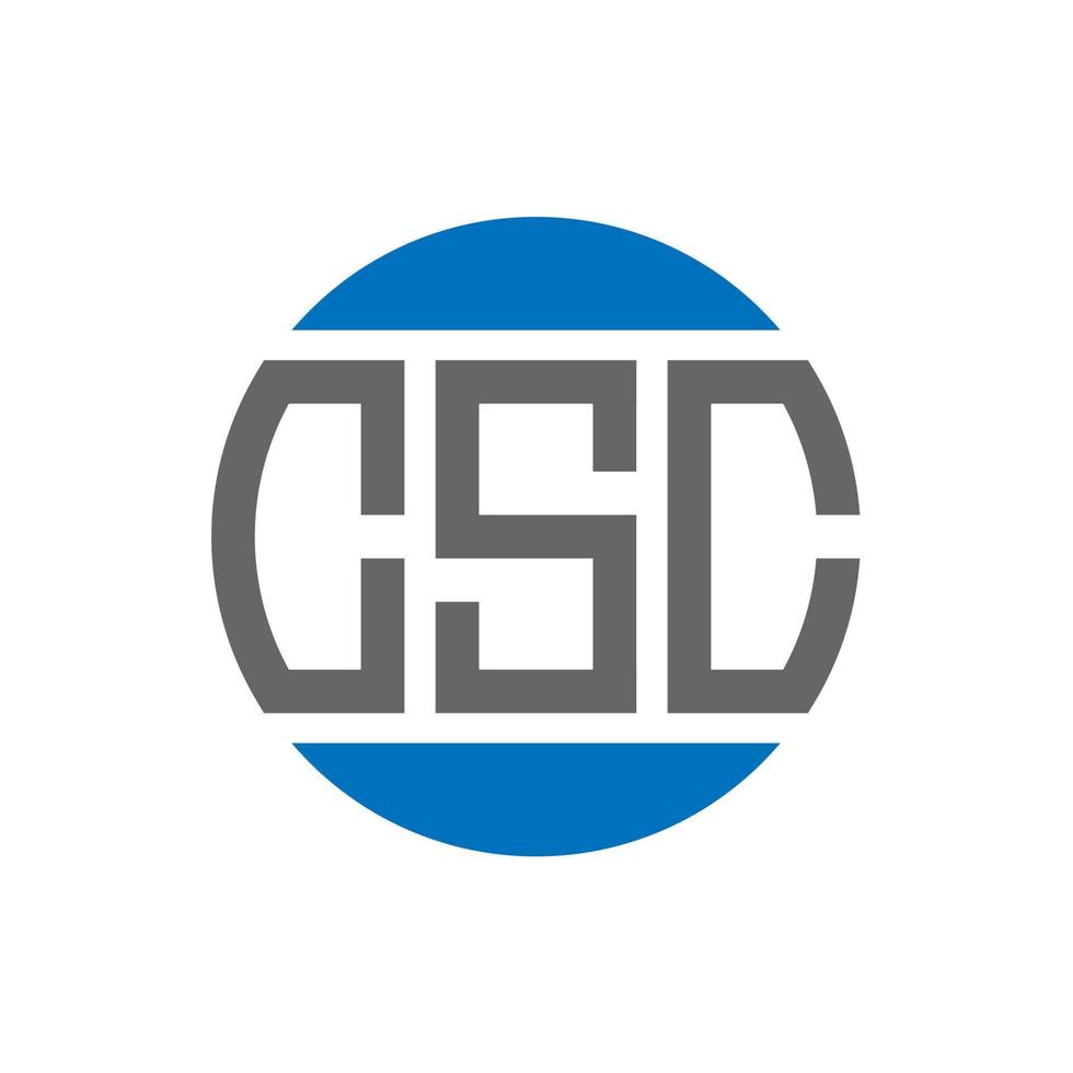 CSC letter logo design on white background. CSC creative initials circle logo concept. CSC letter design. vector