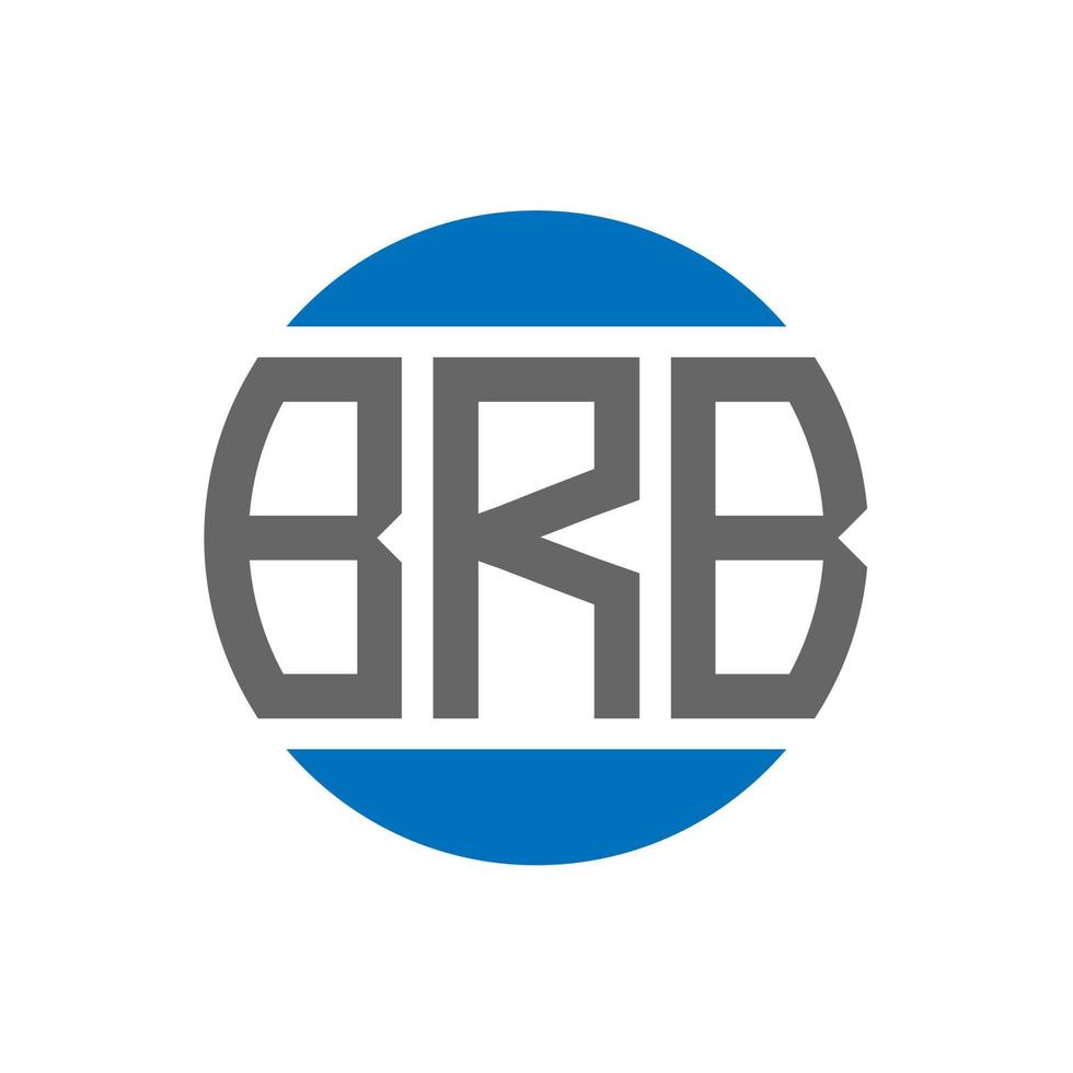 diseño de logotipo de letra brb sobre fondo blanco. concepto de logotipo de círculo de iniciales creativas de brb. diseño de letra brb. vector