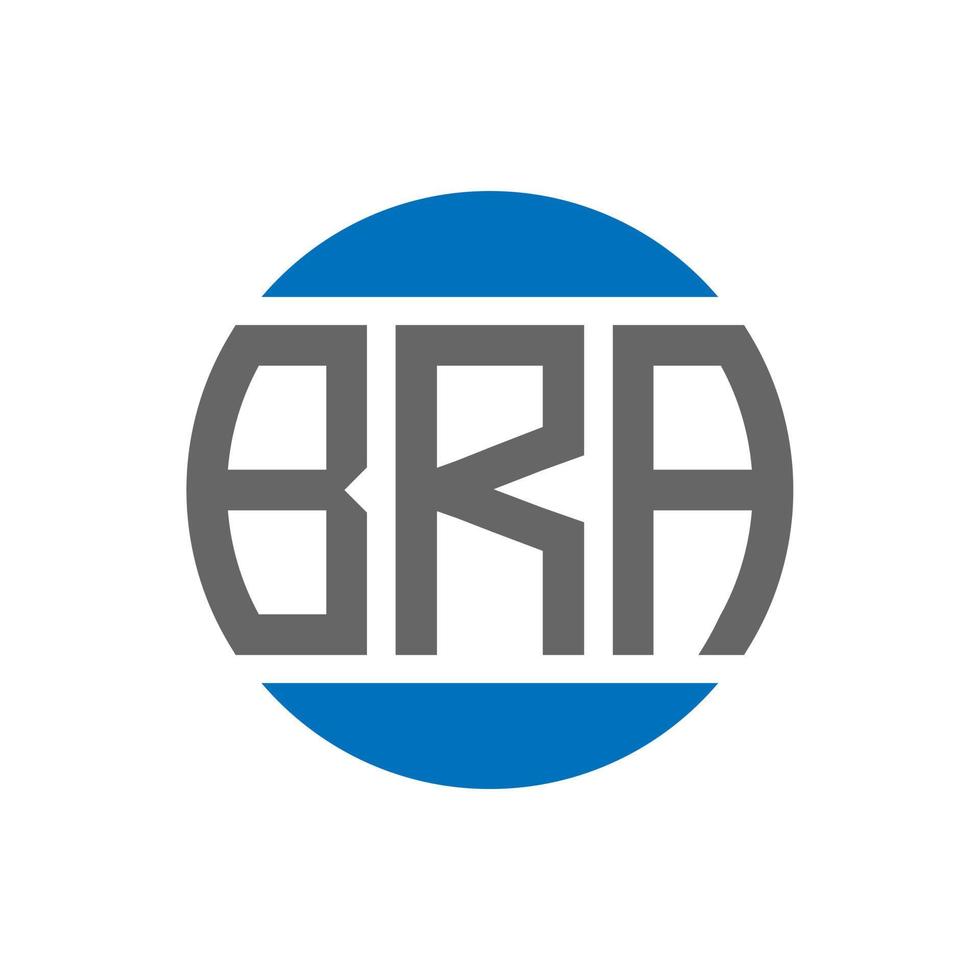 BRA letter logo design on white background. BRA creative initials circle logo concept. BRA letter design. vector
