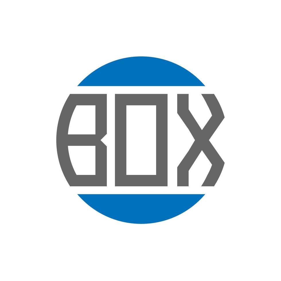 BOX letter logo design on white background. BOX creative initials circle logo concept. BOX letter design. vector