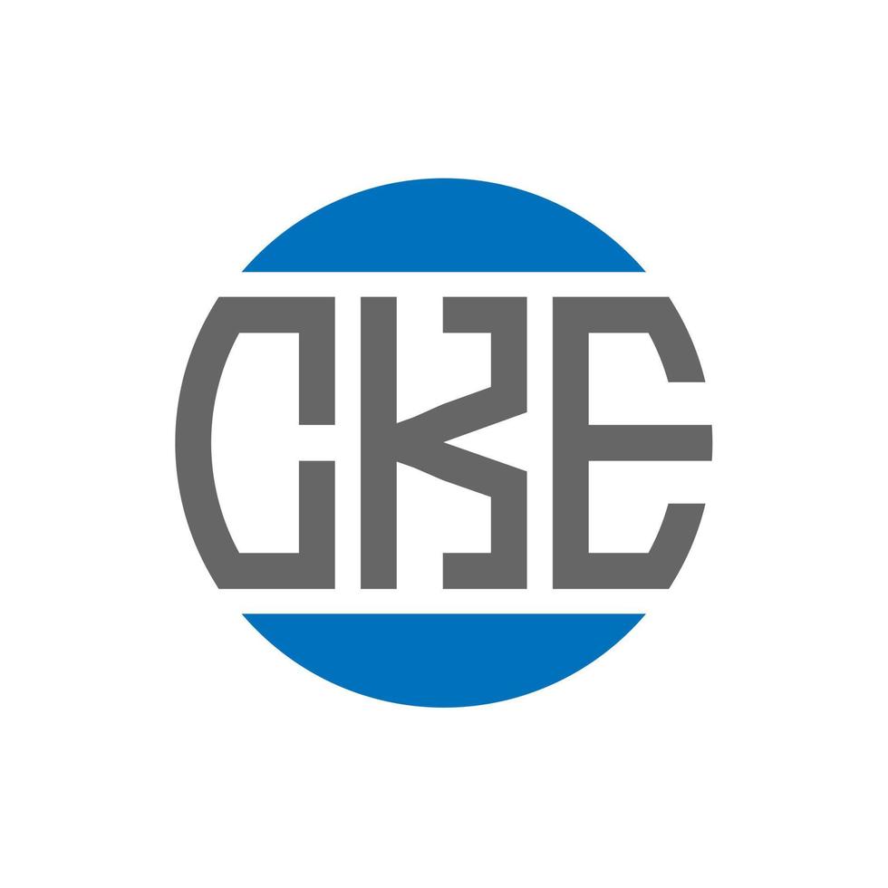 diseño de logotipo de letra cke sobre fondo blanco. cke concepto de logotipo de círculo de iniciales creativas. diseño de letra cke. vector