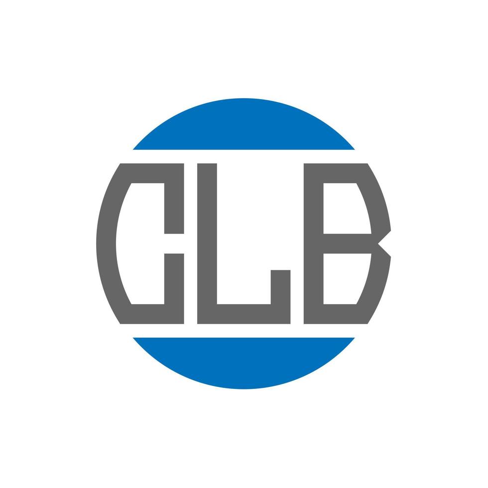 diseño de logotipo de letra clb sobre fondo blanco. concepto de logotipo de círculo de iniciales creativas clb. diseño de letras clb. vector