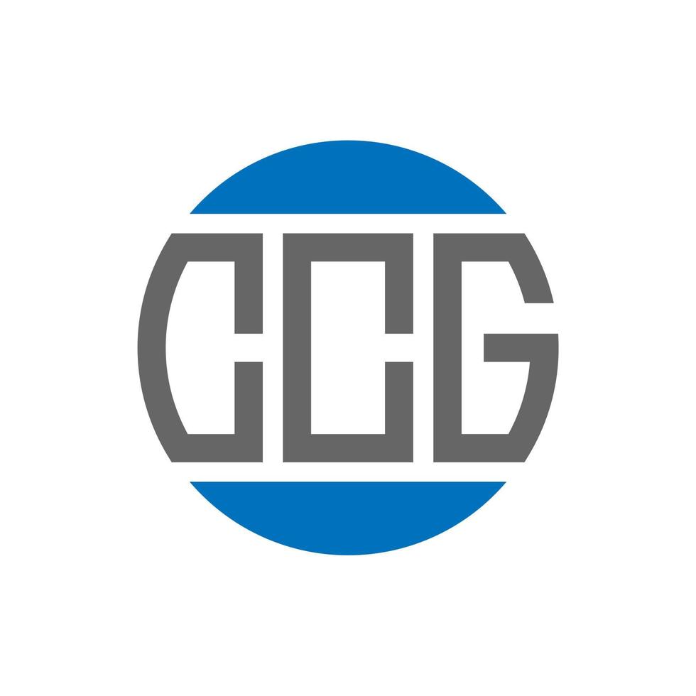 diseño de logotipo de letra ccg sobre fondo blanco. concepto de logotipo de círculo de iniciales creativas de ccg. diseño de carta ccg. vector