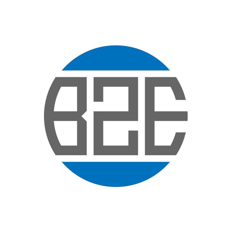 diseño de logotipo de letra bze sobre fondo blanco. concepto de logotipo de círculo de iniciales creativas bze. diseño de letras bze. vector