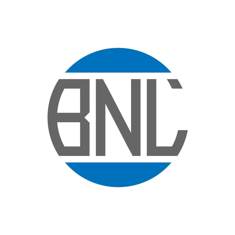 diseño de logotipo de letra bnl sobre fondo blanco. concepto de logotipo de círculo de iniciales creativas bnl. diseño de letras bnl. vector