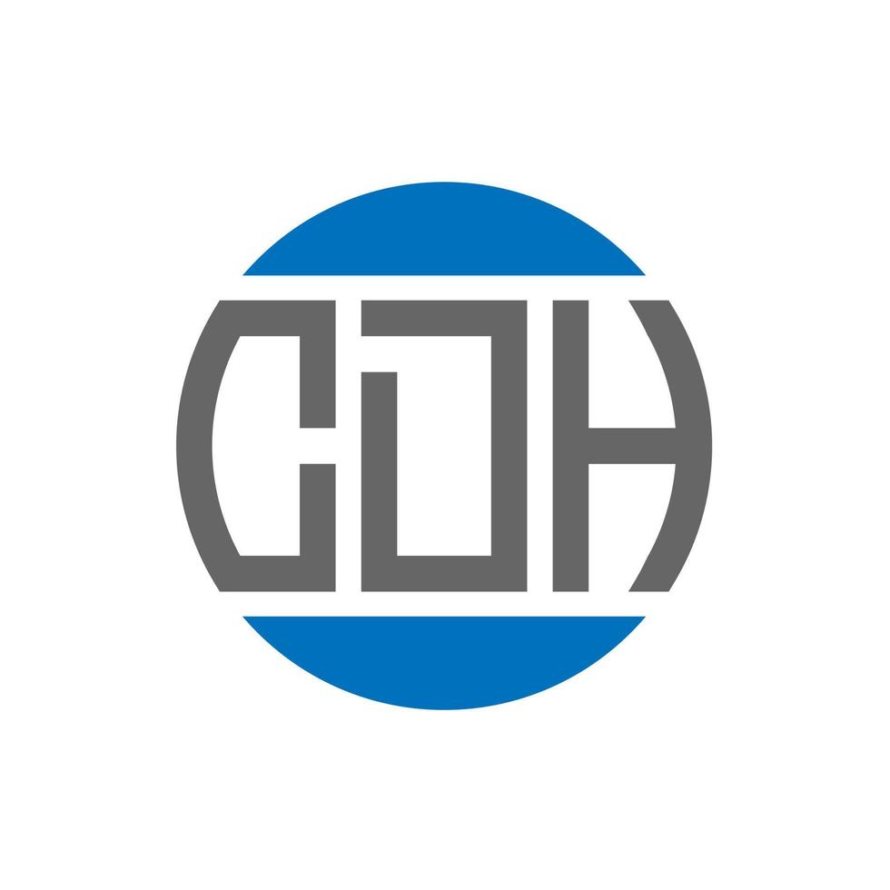 diseño de logotipo de letra cdh sobre fondo blanco. concepto de logotipo de círculo de iniciales creativas cdh. diseño de letras cdh. vector