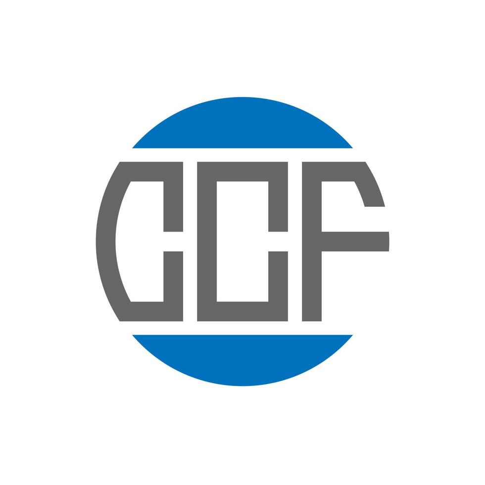 CCF letter logo design on white background. CCF creative initials circle logo concept. CCF letter design. vector