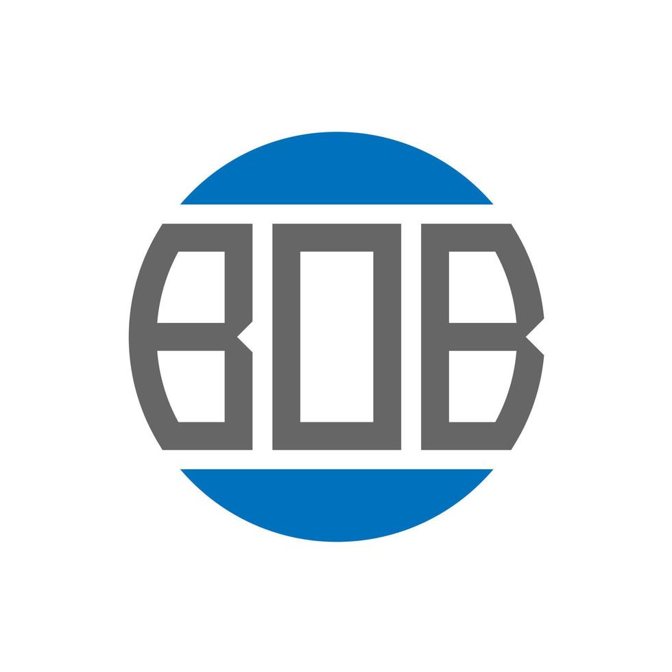 BOB letter logo design on white background. BOB creative initials circle logo concept. BOB letter design. vector