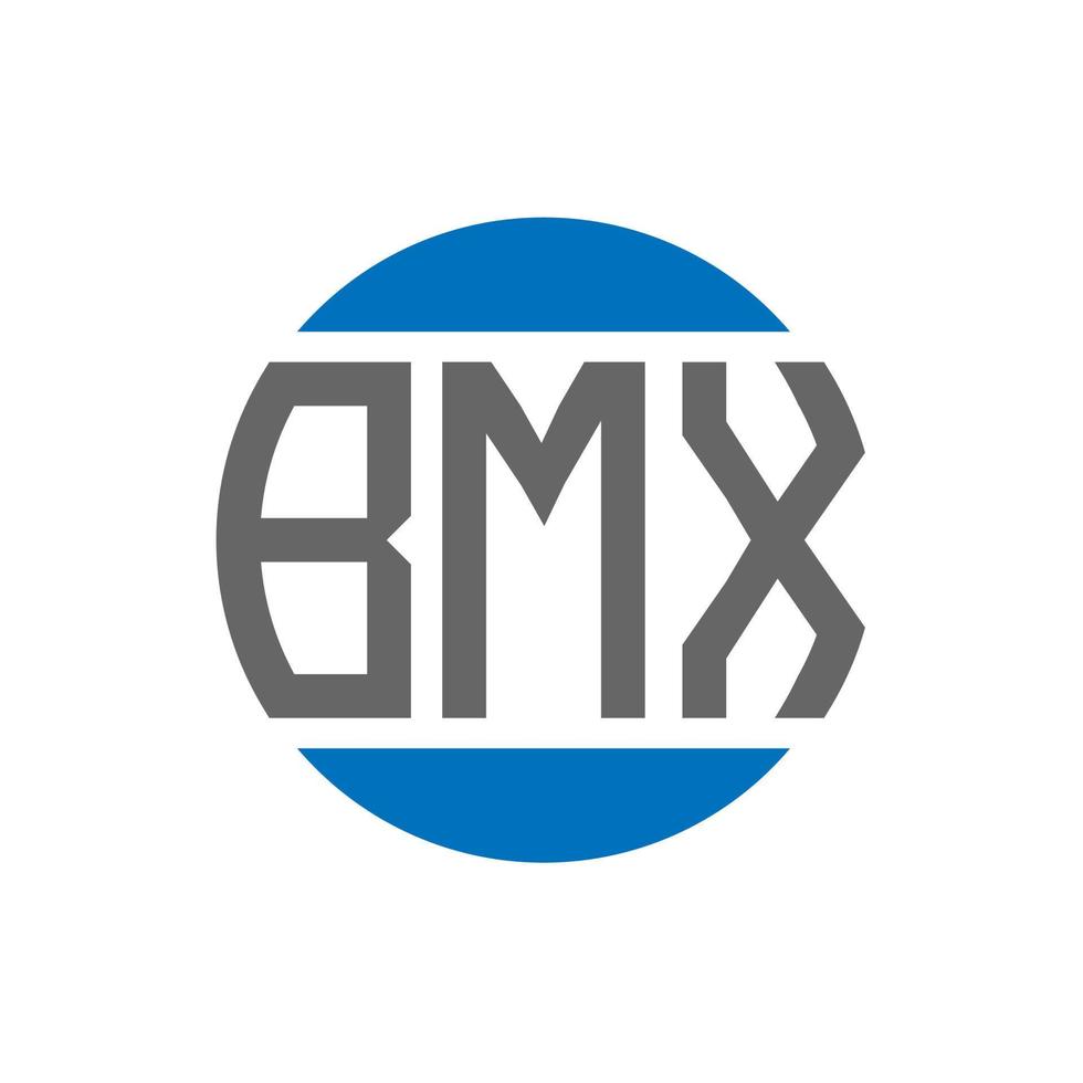 BMX letter logo design on white background. BMX creative initials circle logo concept. BMX letter design. vector