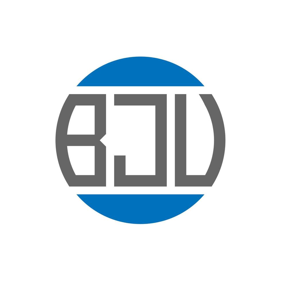 diseño de logotipo de letra bjv sobre fondo blanco. concepto de logotipo de círculo de iniciales creativas bjv. diseño de letras bjv. vector