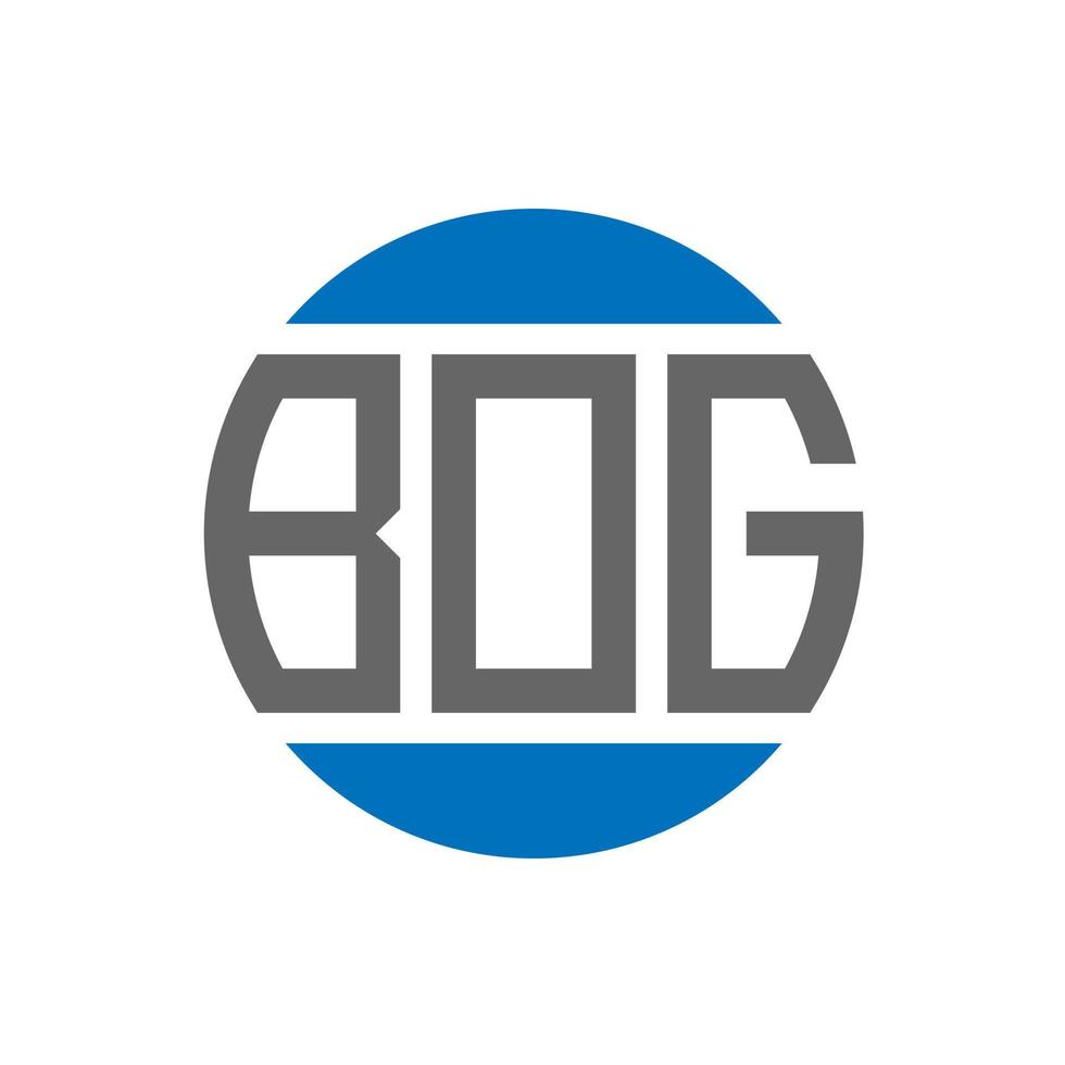 BOG letter logo design on white background. BOG creative initials circle logo concept. BOG letter design. vector