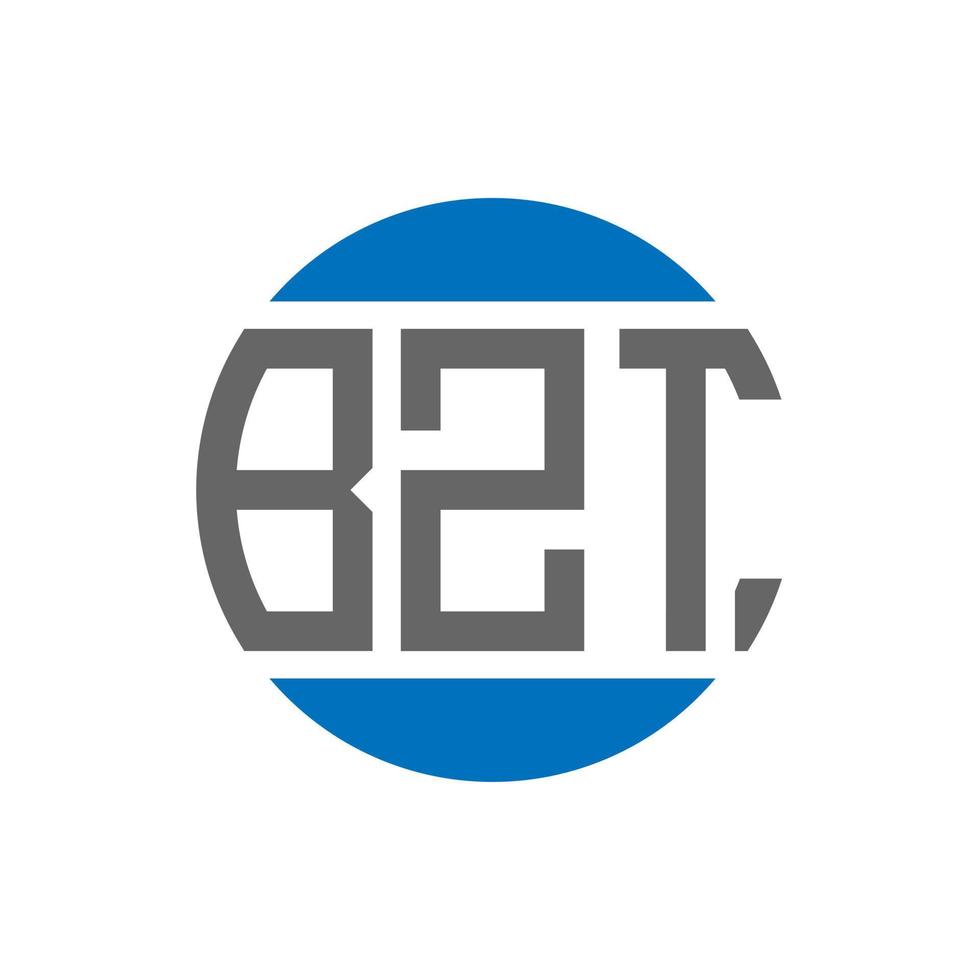 diseño de logotipo de letra bzt sobre fondo blanco. concepto de logotipo de círculo de iniciales creativas bzt. diseño de letras bzt. vector