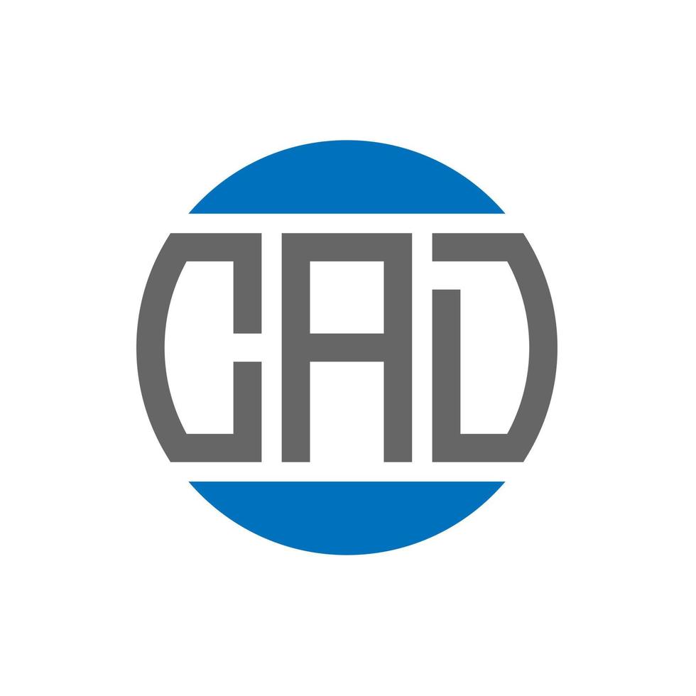 CAD letter logo design on white background. CAD creative initials circle logo concept. CAD letter design. vector