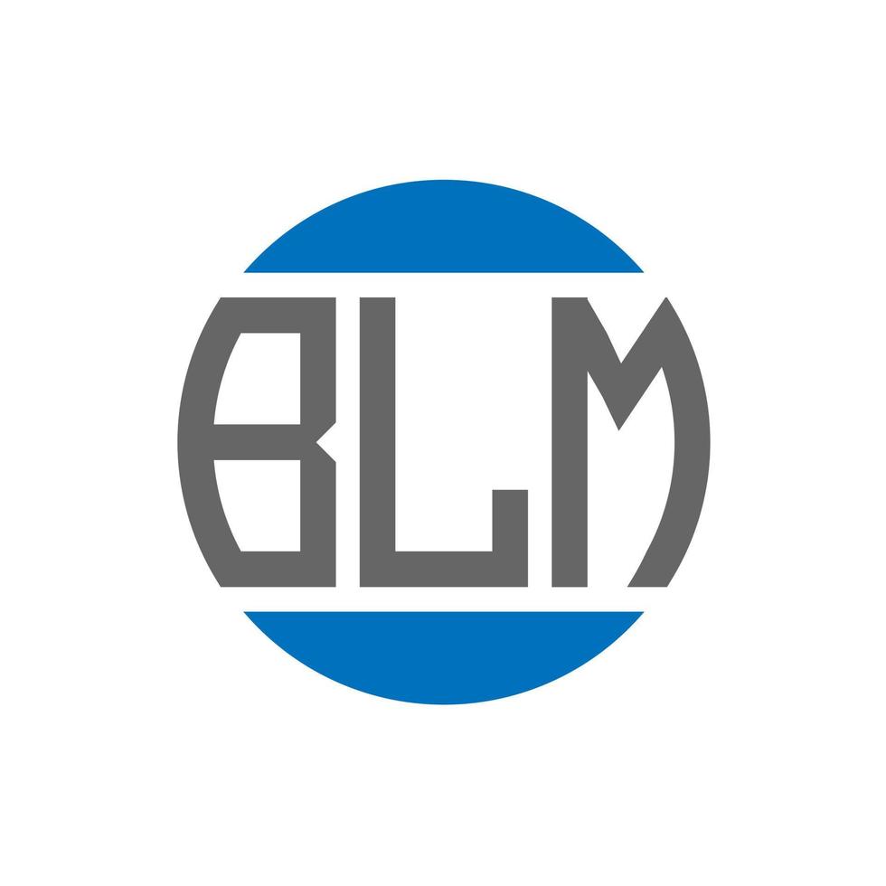 diseño de logotipo de letra blm sobre fondo blanco. concepto de logotipo de círculo de iniciales creativas de blm. diseño de letras blm. vector