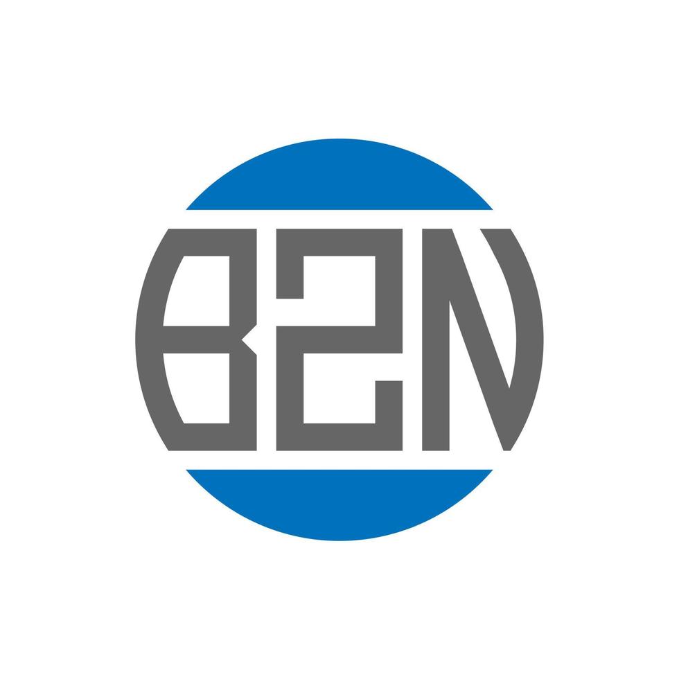 diseño de logotipo de letra bzn sobre fondo blanco. concepto de logotipo de círculo de iniciales creativas bzn. diseño de letras bzn. vector