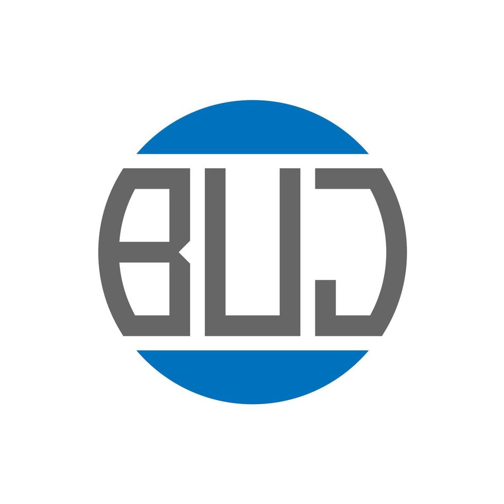 BUJ letter logo design on white background. BUJ creative initials circle logo concept. BUJ letter design. vector