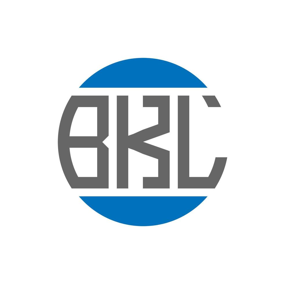 diseño de logotipo de letra bkl sobre fondo blanco. concepto de logotipo de círculo de iniciales creativas bkl. diseño de letras bkl. vector