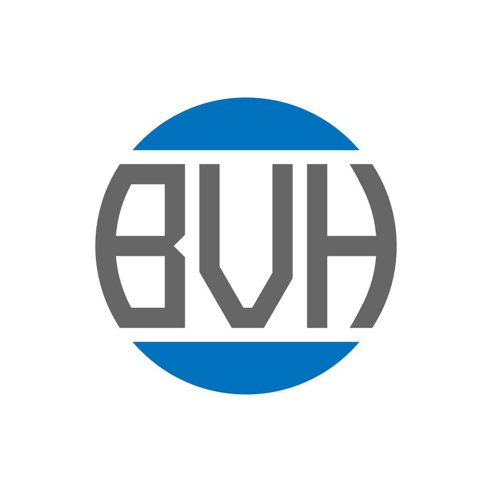diseño de logotipo de letra bvh sobre fondo blanco. concepto de logotipo de círculo de iniciales creativas de bvh. diseño de letras bvh. vector