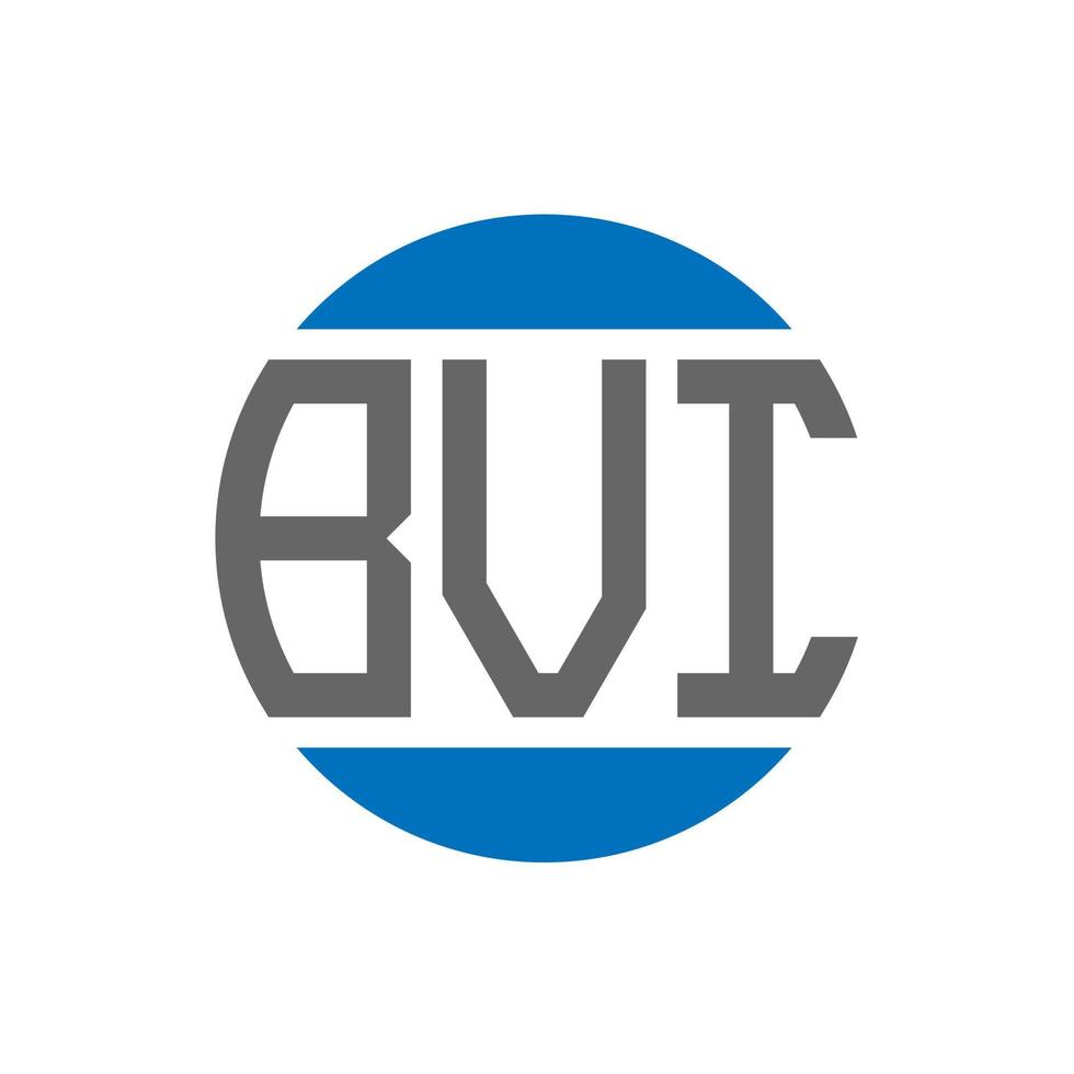 BVI letter logo design on white background. BVI creative initials circle logo concept. BVI letter design. vector