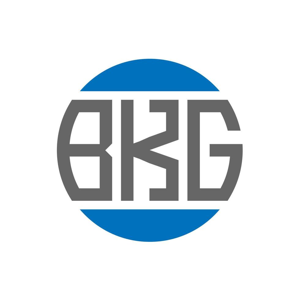 diseño de logotipo de letra bkg sobre fondo blanco. concepto de logotipo de círculo de iniciales creativas bkg. diseño de carta bkg. vector