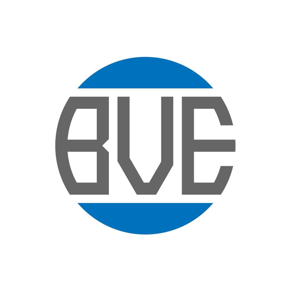 diseño de logotipo de letra bve sobre fondo blanco. concepto de logotipo de círculo de iniciales creativas bve. diseño de letra bve. vector