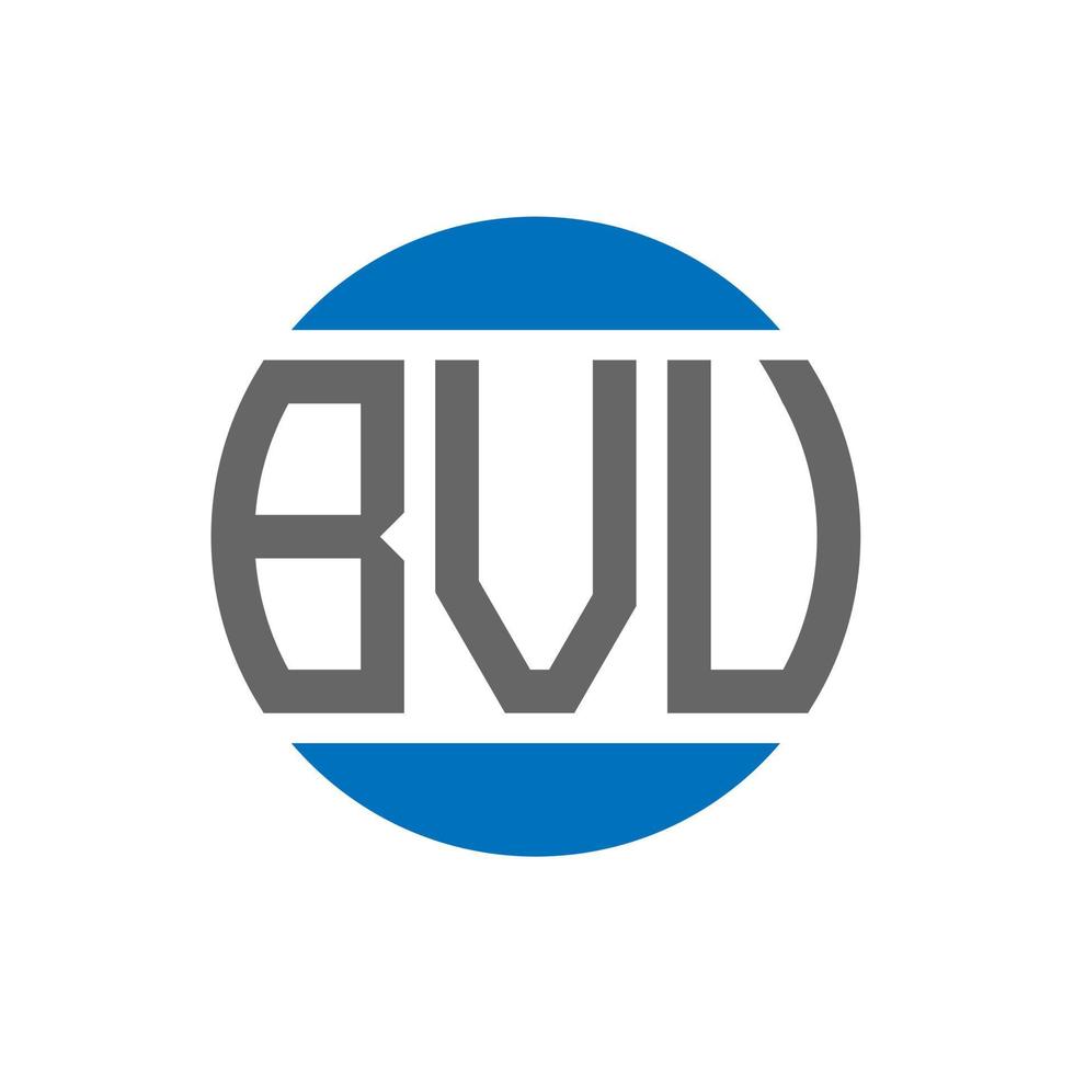 BVU letter logo design on white background. BVU creative initials circle logo concept. BVU letter design. vector