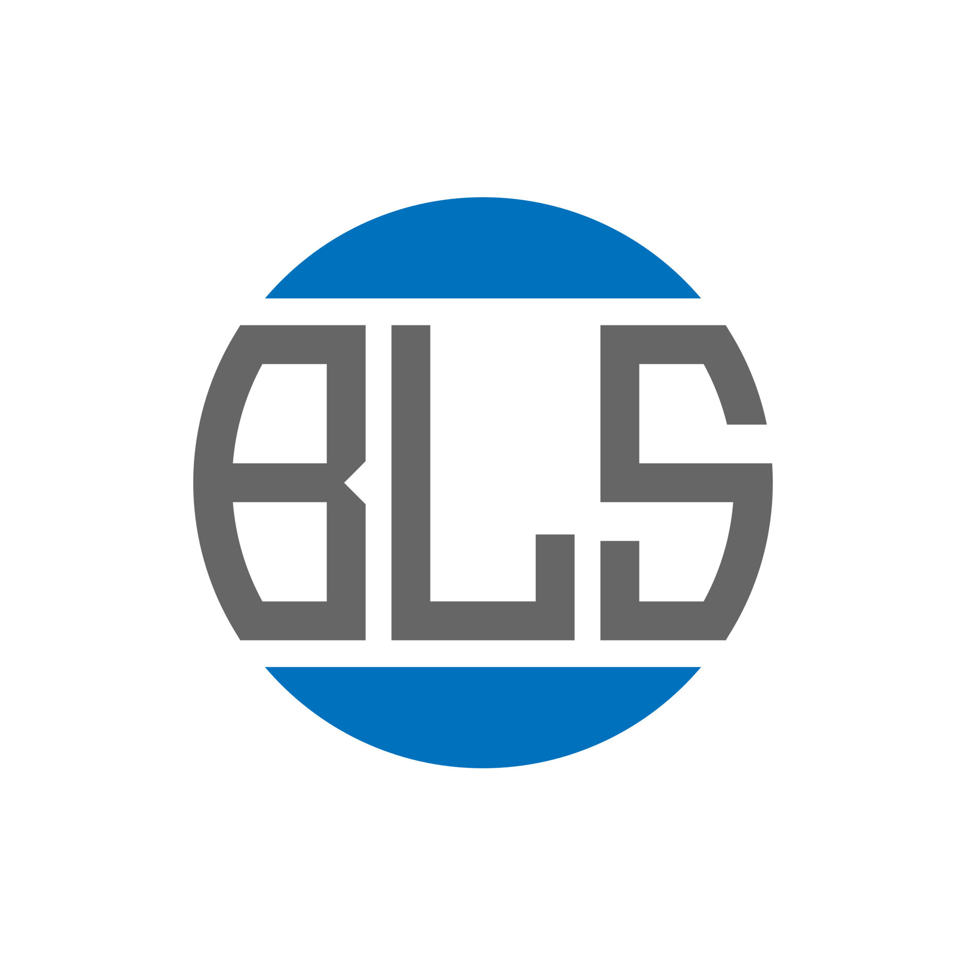 diseño de logotipo de letra bls sobre fondo blanco. concepto de