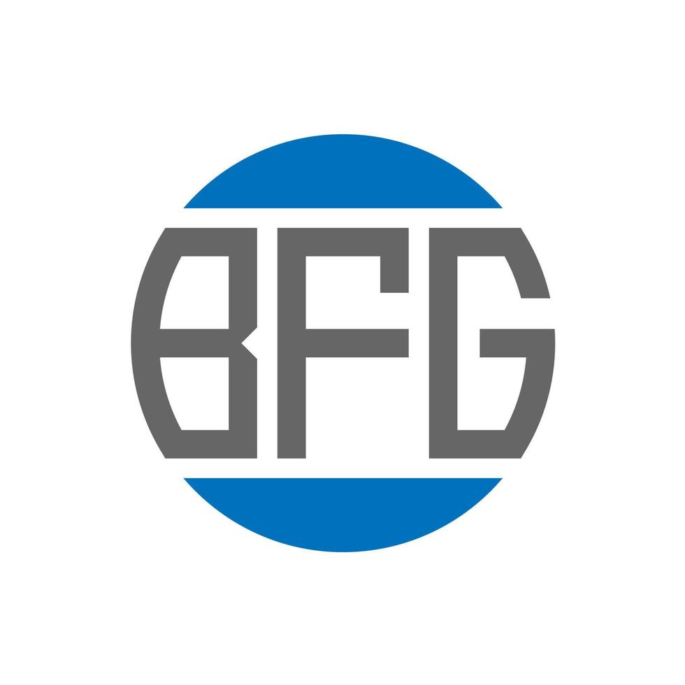 diseño de logotipo de letra bfg sobre fondo blanco. concepto de logotipo de círculo de iniciales creativas bfg. diseño de carta bfg. vector