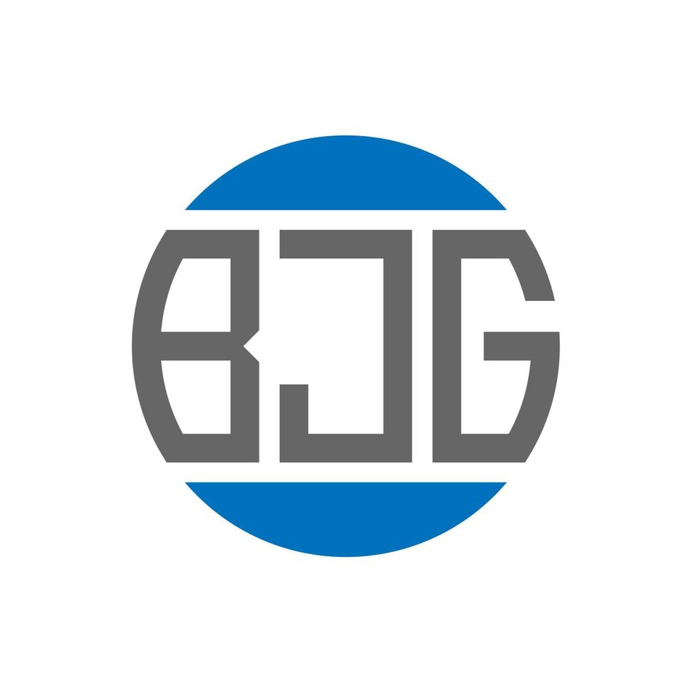 diseño de logotipo de letra bjg sobre fondo blanco. concepto de logotipo de círculo de iniciales creativas bjg. diseño de letras bjg. vector