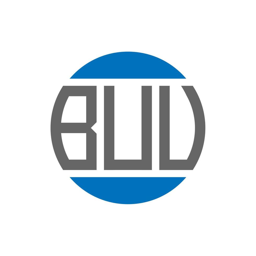 diseño de logotipo de letra buu sobre fondo blanco. concepto de logotipo de círculo de iniciales creativas de buu. diseño de letras buu. vector