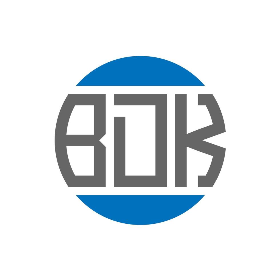 diseño de logotipo de letra bdk sobre fondo blanco. concepto de logotipo de círculo de iniciales creativas bdk. diseño de letras bdk. vector