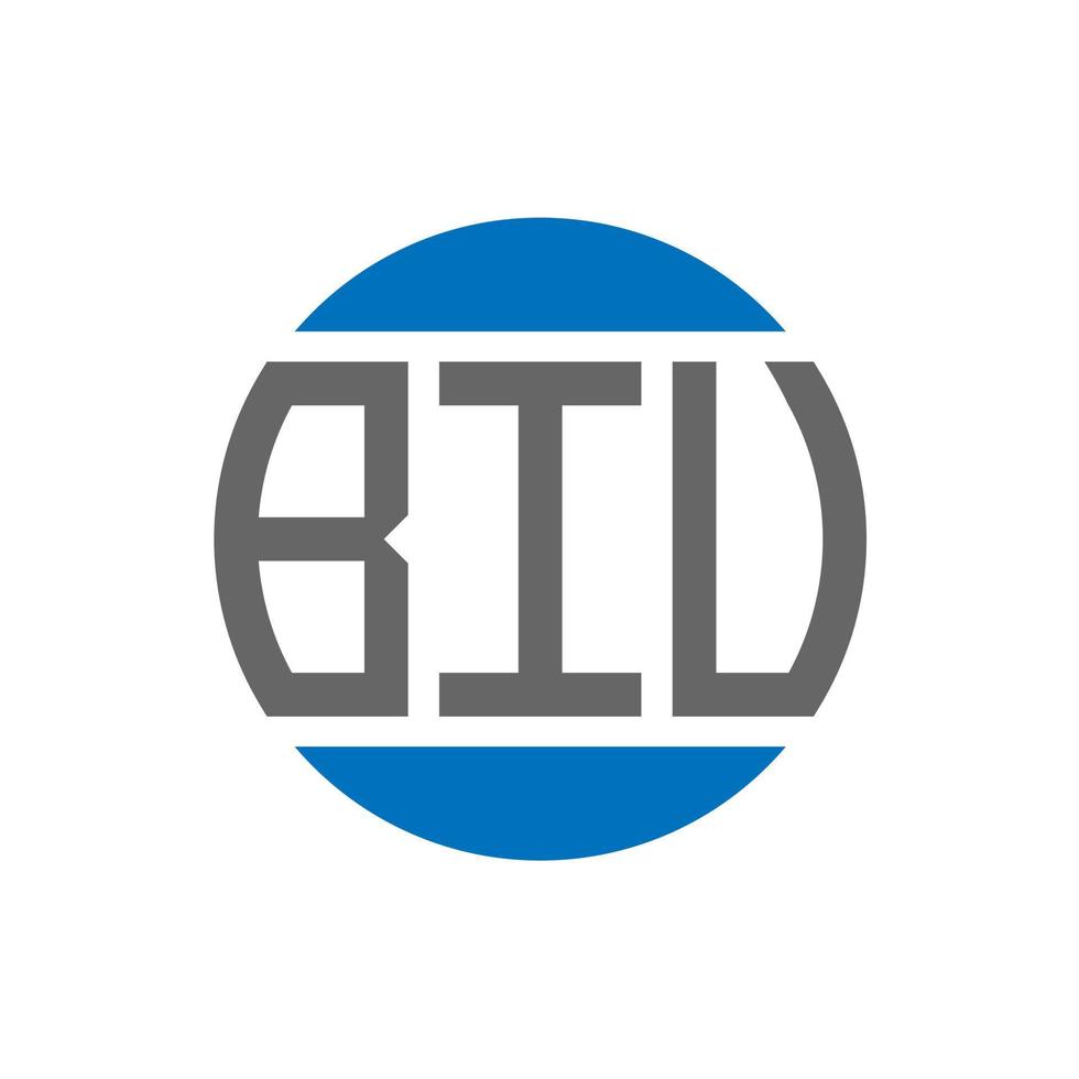 diseño de logotipo de letra biu sobre fondo blanco. concepto de logotipo de círculo de iniciales creativas de biu. diseño de letras biu. vector