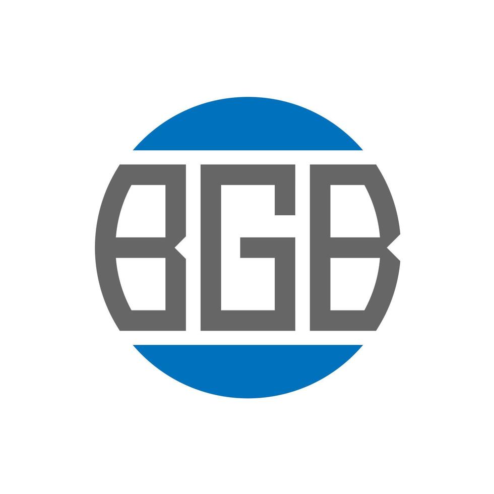 diseño de logotipo de letra bgb sobre fondo blanco. concepto de logotipo de círculo de iniciales creativas de bgb. diseño de letras bgb. vector