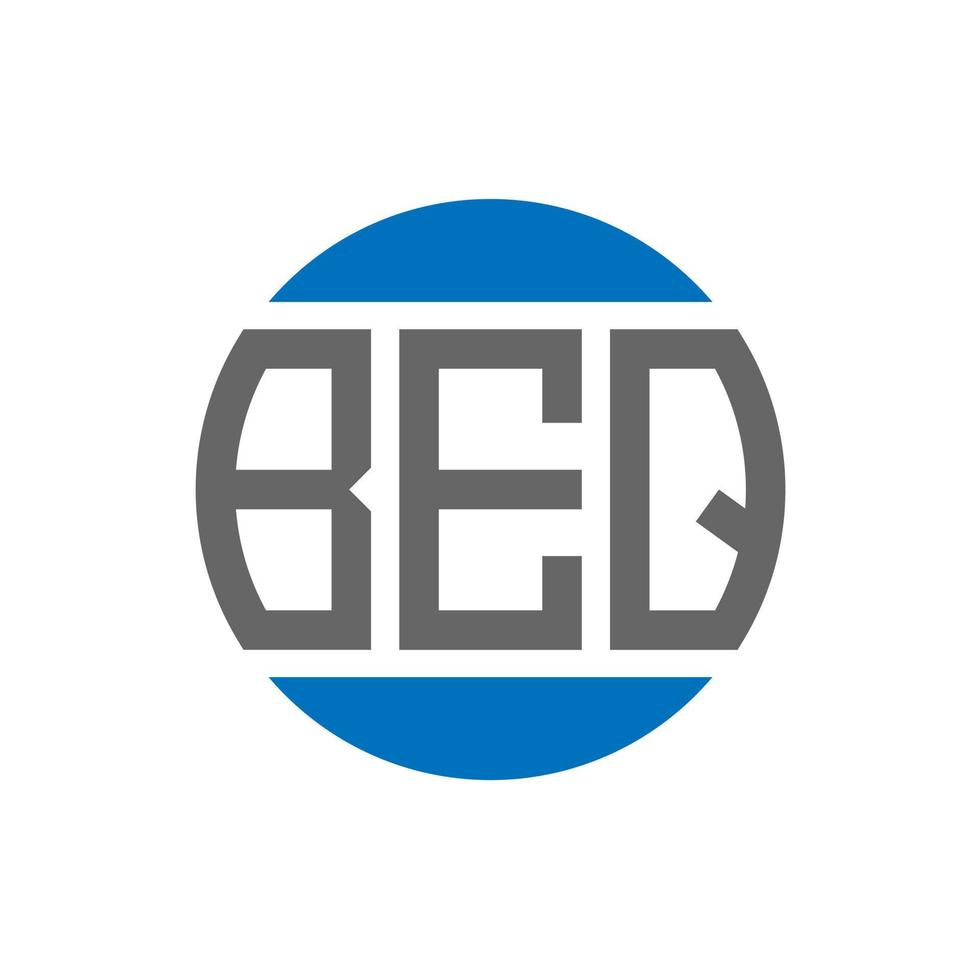 BEQ letter logo design on white background. BEQ creative initials