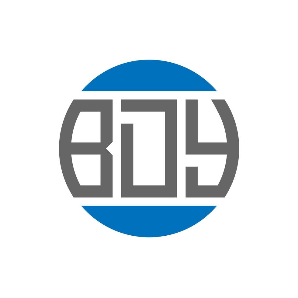 diseño de logotipo de letra bdy sobre fondo blanco. concepto de logotipo de círculo de iniciales creativas de bdy. diseño de letra bdy. vector