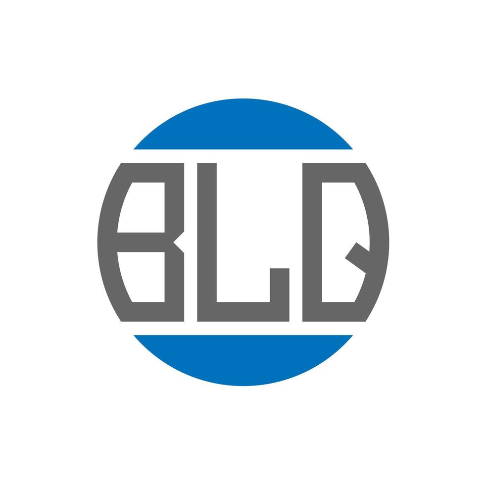 BLQ letter logo design on white background. BLQ creative initials circle logo concept. BLQ letter design. vector