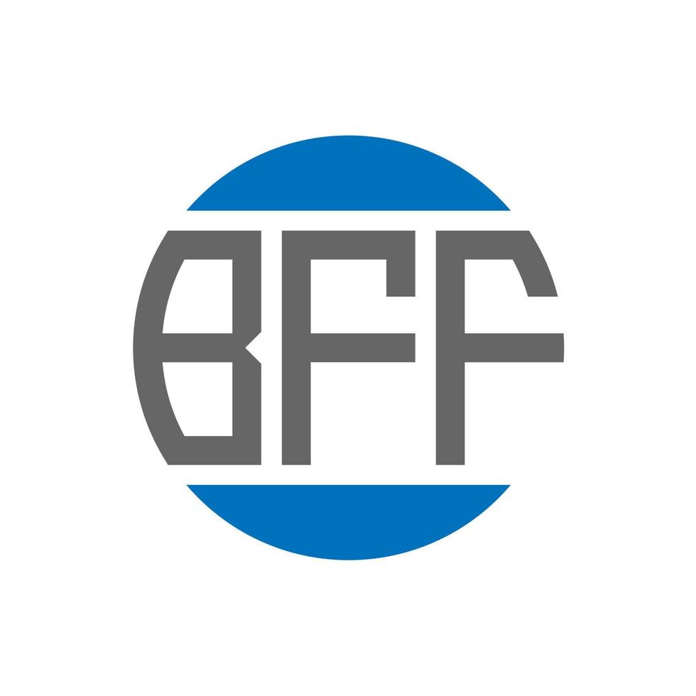 BFF letter logo design on white background. BFF creative initials circle logo concept. BFF letter design. vector
