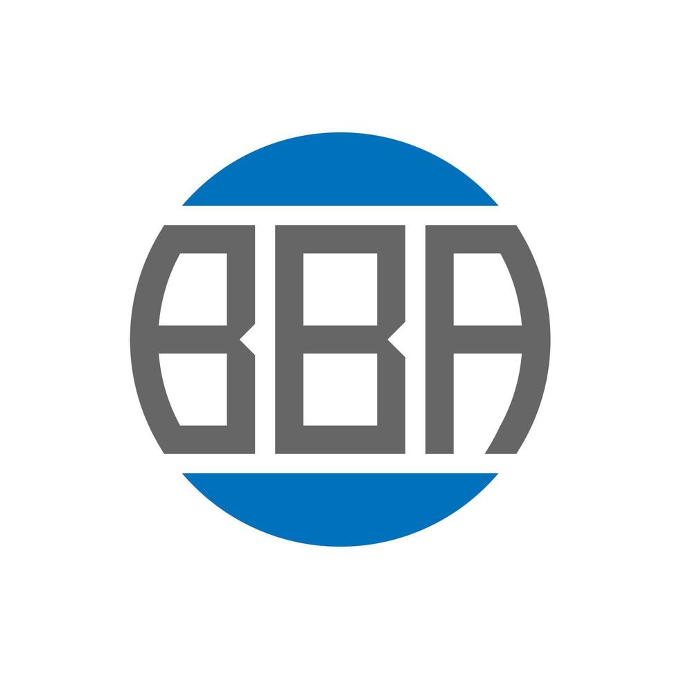 diseño de logotipo de letra bba sobre fondo blanco. concepto de logotipo de círculo de iniciales creativas de bba. diseño de letras bba. vector