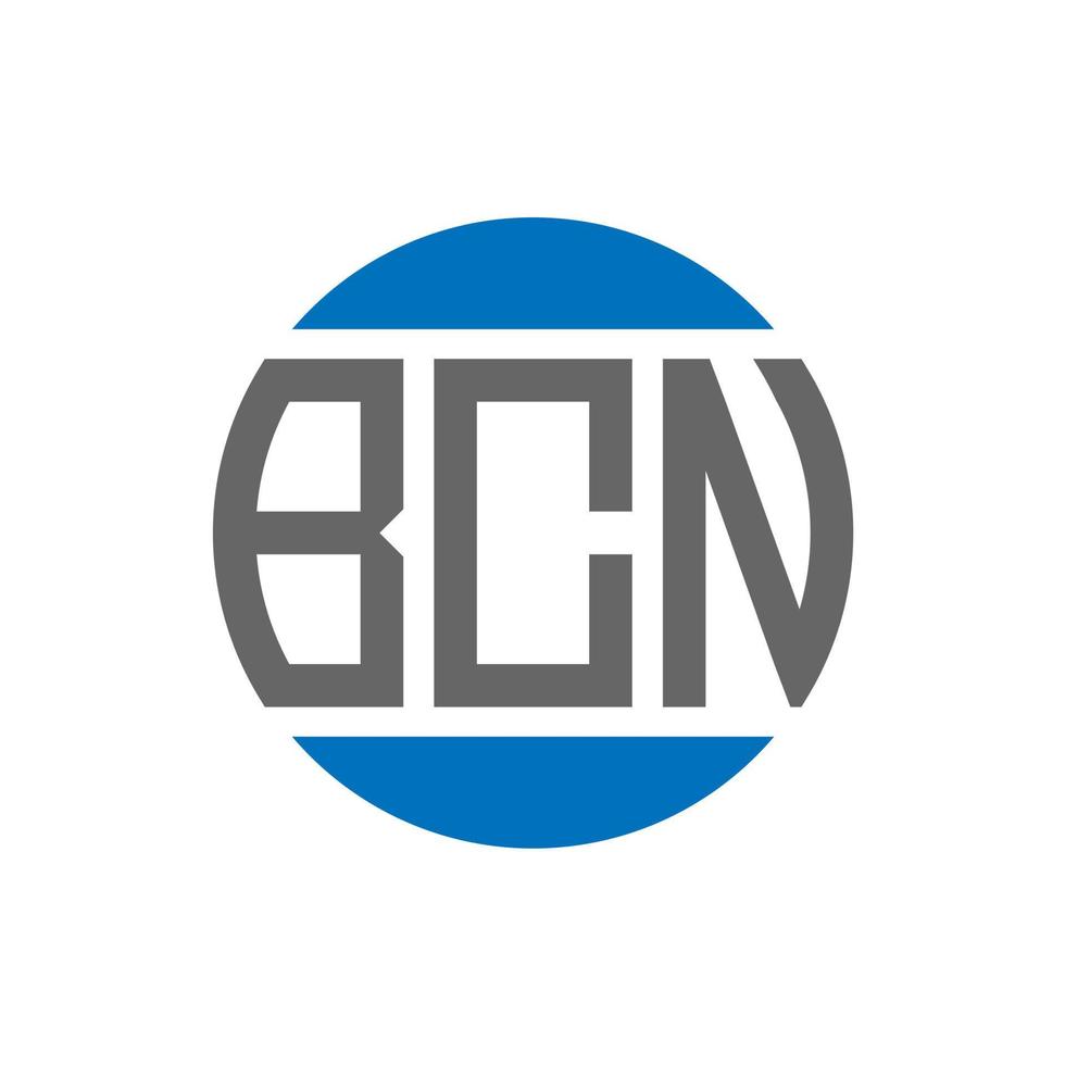 diseño del logotipo de la letra bcn sobre fondo blanco. concepto de logotipo de círculo de iniciales creativas de bcn. diseño de letras bcn. vector